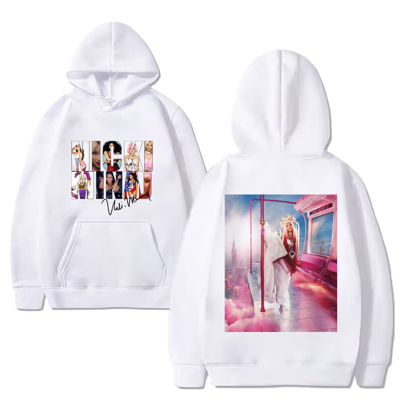 Rapper Nicki Minaj Pink Friday Graphics print felpa con cappuccio uomo donna Y2k felpa a maniche lunghe in pile allentato Casual pullover Unisex