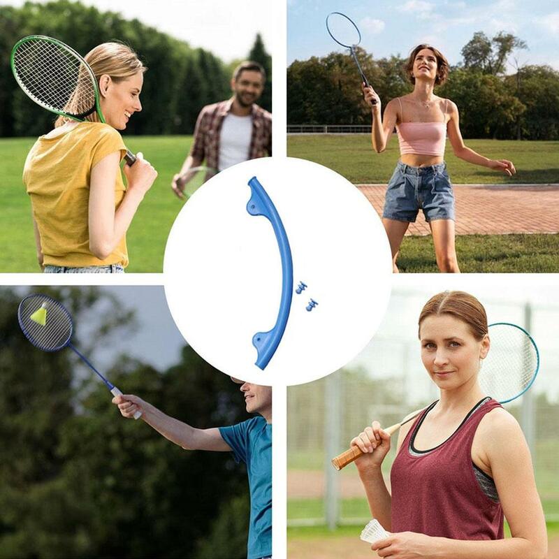 Em forma de U Shock-Absorbing Badminton Racket Protector, Melhor Desempenho, Frame Frontal, Cabeça, Curvo Proteção Manga