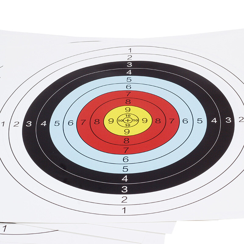 Papel de objetivo de tiro con arco, accesorio de entrenamiento duradero, flecha, 10 piezas, 40x40cm