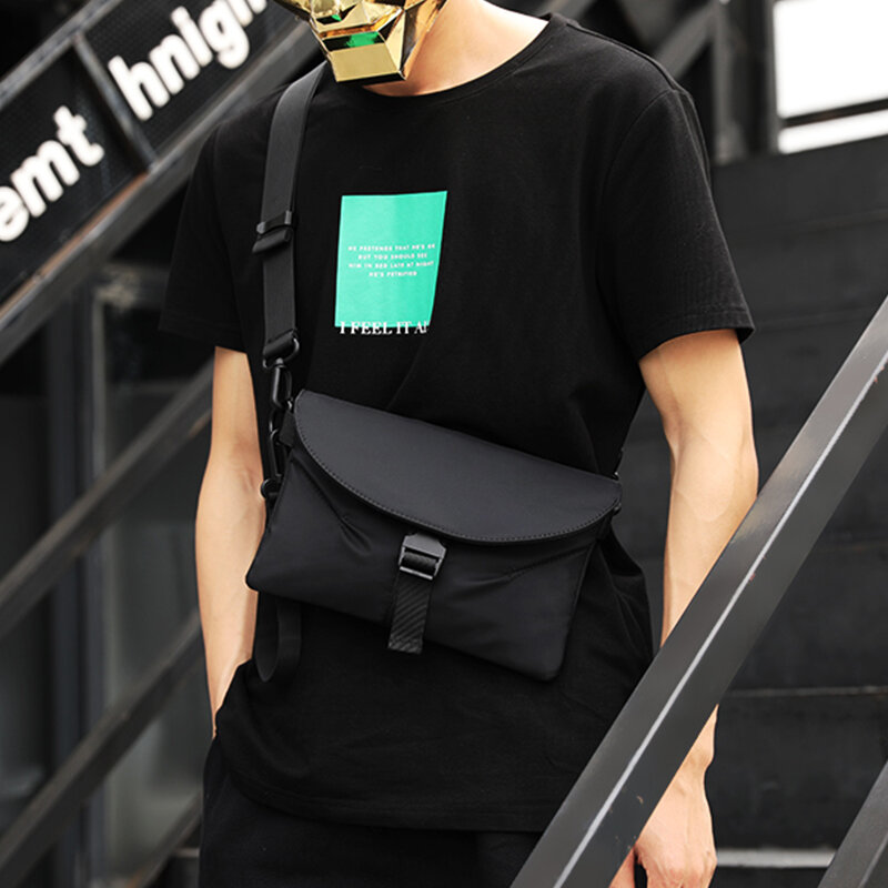 HcanKcan-Bolso de hombro estilo coreano para hombre, bandolera a la moda, resistente al agua, para deportes al aire libre, bolso de pecho portátil