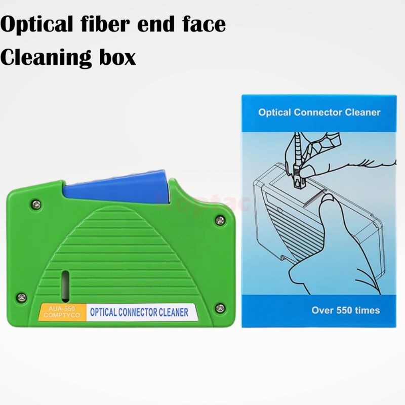 AUA-550 Optical Fiber End Face Cleaning Box Wiping Tool Pigtail Cassette Optic Fiber Cleaner Tools For SC/ST/FC