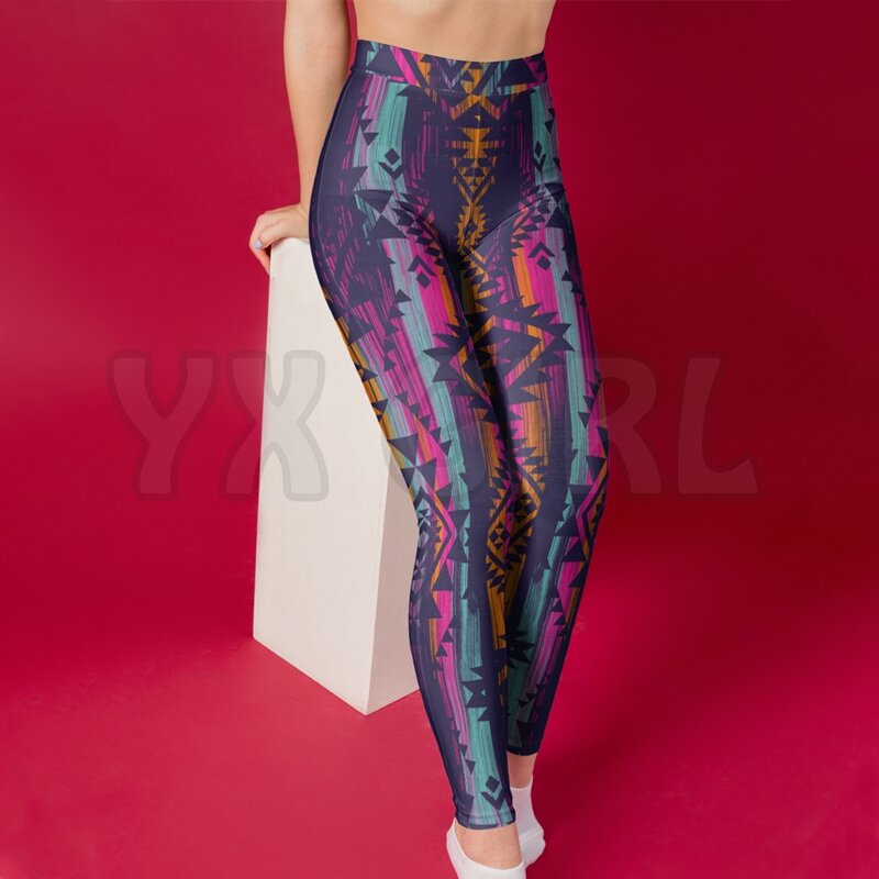 YX Celana Ketat Gambar 3D Asli Anak Perempuan Wanita untuk Anak Perempuan Legging Ketat Wanita Elastis Seksi Legging Yoga Gotik
