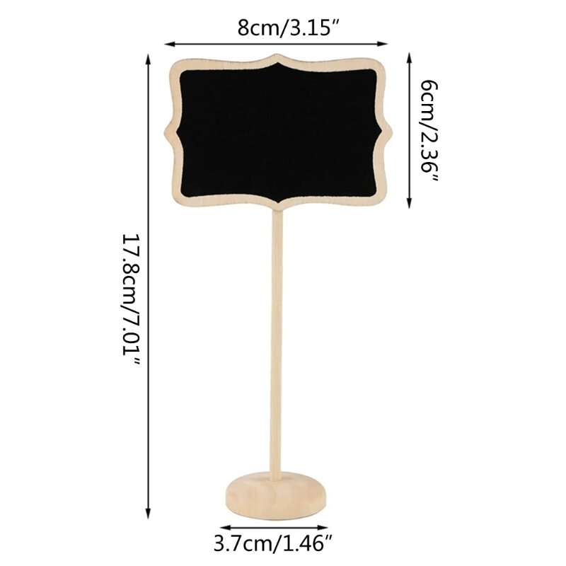 20 Pcs Mini Chalkboard Signs with Stand Desktop Chalkboard Small Wooden Chalkboard for Wedding Parties Event Decoration