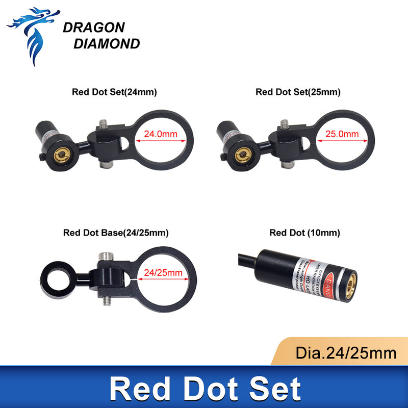 Red Dot Set Positionering Diode Module Laser Graveur Dia.24/25Mm Voor Diy Co2 Laserkop