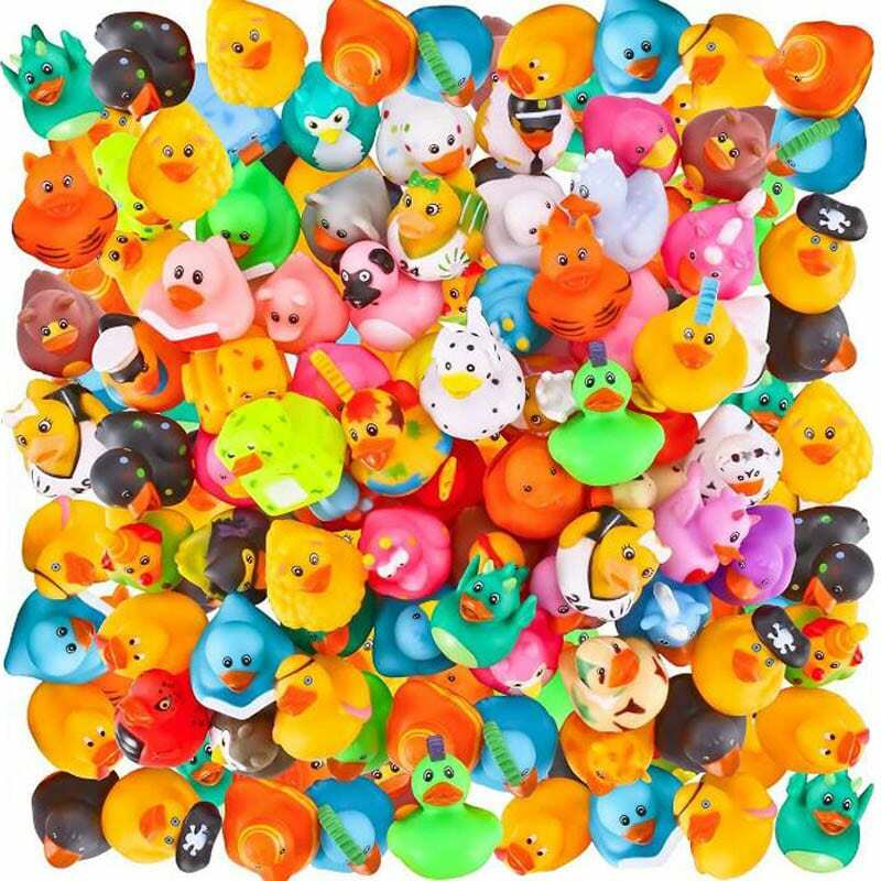 5-50Pcs New Rubber Duck Squeezable Brinquedos de banho Cute Kids Shower Toy Presentes de festa de aniversário para meninas ou meninos