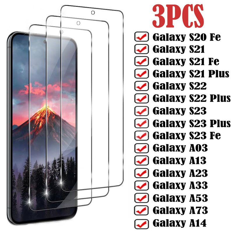 Protecteur d'écran en verre pour Samsung Galaxy, Guatemala, S21, S22, S23 Plus, A14, A34, A54, A04, A03S, A13, A23, A53, A33, A73