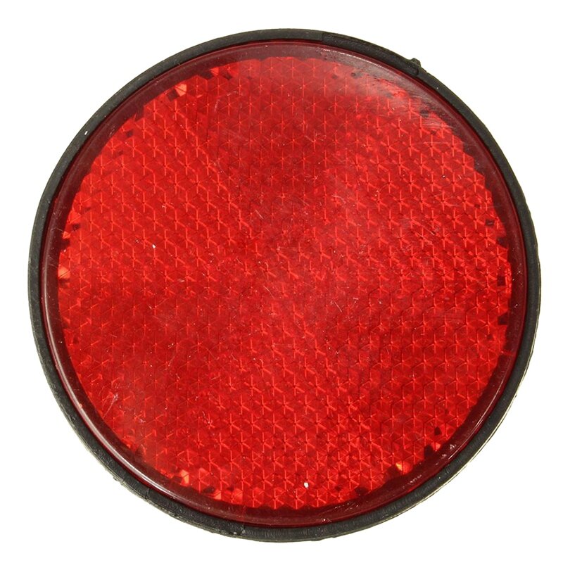 オートバイ用の丸い赤い反射板,4個,5.6x0.8cm