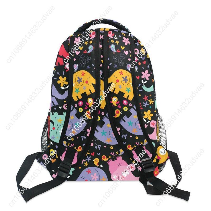 Large Girl School Bags For Teenagers Backpacks Elephant Print Waterproof Teen Student Book Bag Big College Leisure Schoobag 2020