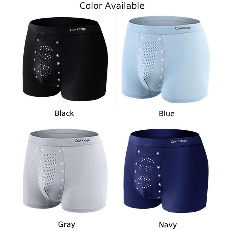 Men Modal Soft Boxer Shorts Underwear Crotch Bulge Pouch Breathable Boxer Briefs Seamless Skin-Friendly Loose Knickers Homewear