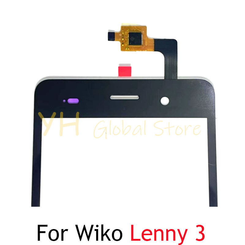 Sensor De Tela De Toque De Vidro Frontal, Digitador De Display LCD, Tampa De Vidro, Wiko Lenny 3, Lenny3, Peças De Reparo