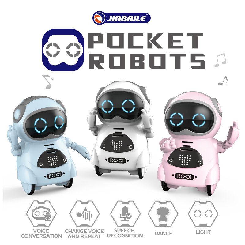 Inglese 939A Pocket Robot parlando di dialogo interattivo riconoscimento vocale Record canto danza Telling Story Boy Girl RC Toys