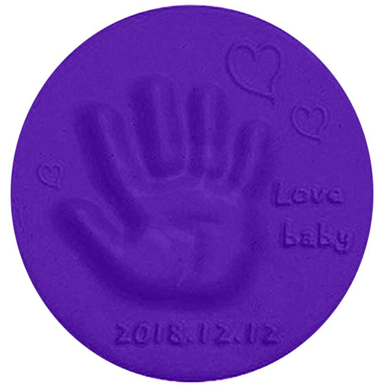 Neue Baby Fußabdruck ultraleichte Stereo Baby pflege Luft trocknung weicher Ton Baby Hand Fuß abdruck Kit Casting DIY Spielzeug Pfote Druck Pad10 *