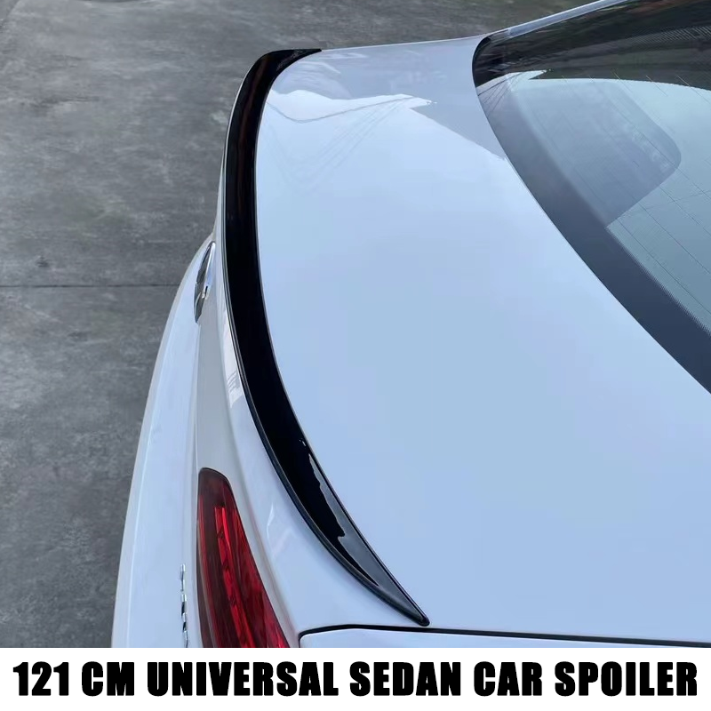 Spoiler Universal 121 CM untuk Sedan bagasi sayap mobil untuk BMW E36 E46 E60 G20 Tesla Model Y 2023 Aksesori Audi A6 C7 Passat B8 Cl