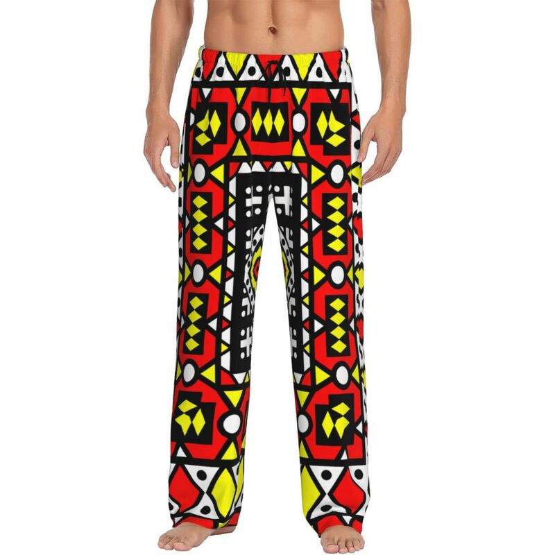 Benutzer definierte Kizomba Samakaka Ankara Pyjama Hosen Nachtwäsche Männer afrikanischen Muster Wachs Design Schlaf Lounge Hosen mit Taschen