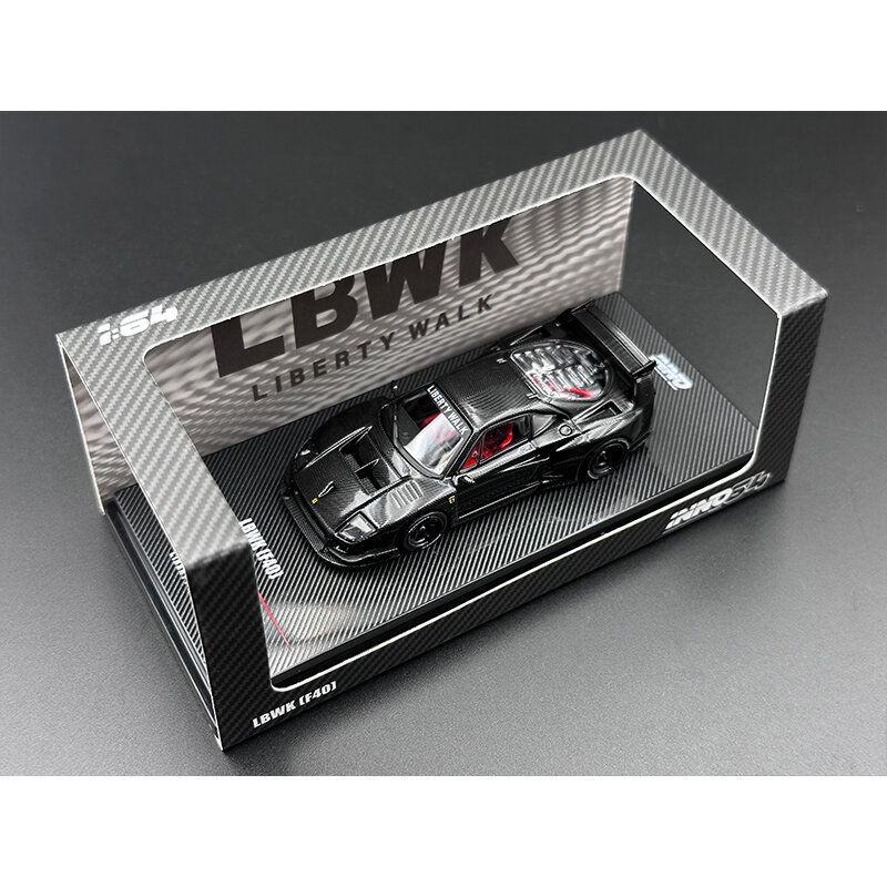 INNO-Diorama Diecast Full Carbon, LBWK F40, Collection de modèles de voitures, Jouets en stock, 1:64