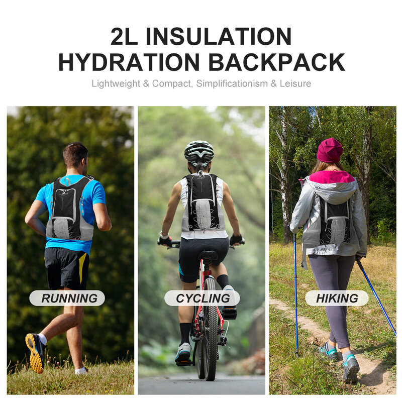 INOXTO-mochila de hidratación ligera para hombre y mujer, morral de 15L para ciclismo, motocicleta todoterreno, montañismo, trail running
