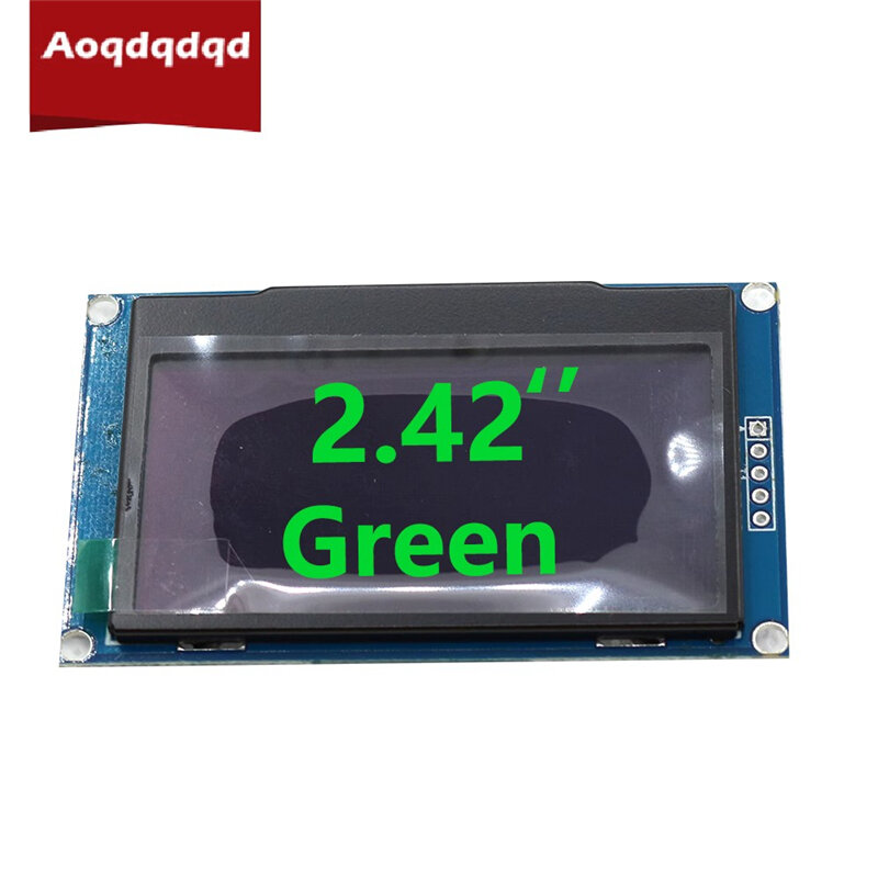 โมดูลจอแสดงผล OLED 4พิน2.42นิ้วอินเทอร์เฟซ I2C/IIC ไดรเวอร์ SSD1309หน้าจอ LCD พอร์ตอนุกรมหน้าจอ3.3V