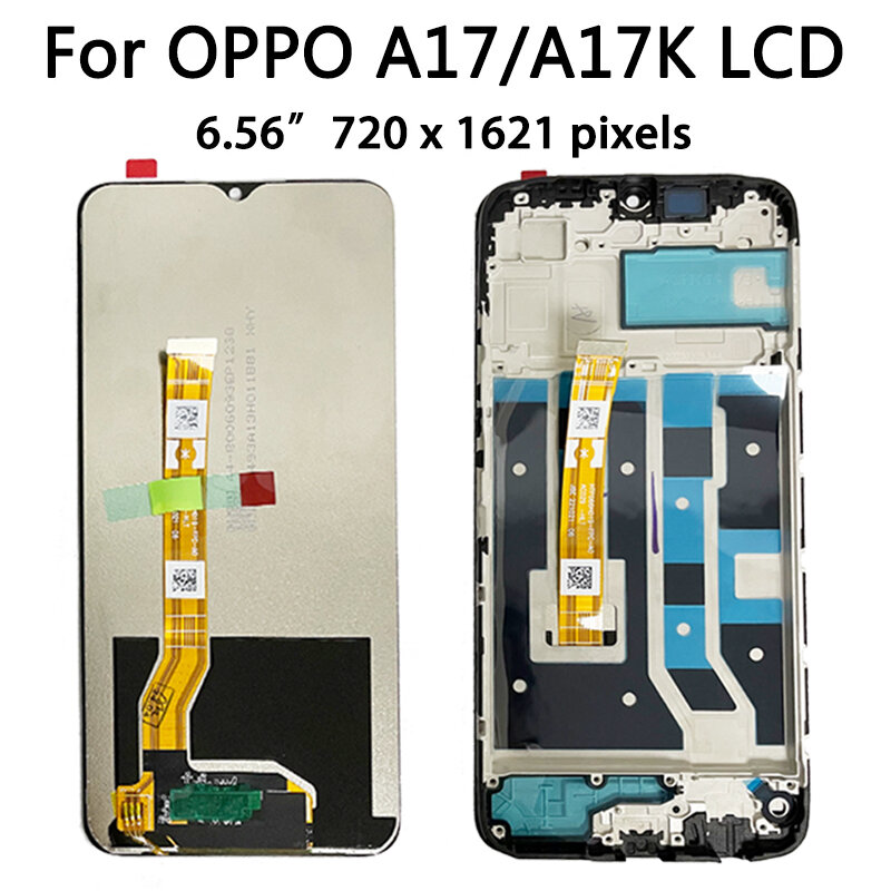 6.52 "Oppo A17 CPH2477 스크린 교체용 오리지널, Oppo A17 Lcd 디스플레이 디지털 터치 스크린 어셈블리 용