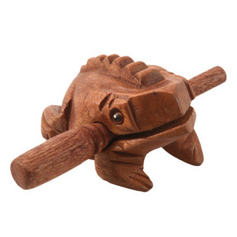 Carved Croaking Wood Percussion Musical Sound Wood Frog Tone Block Toys