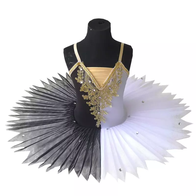 Ballet skirt costume black and white little swan dance costume children costume tutu skirt