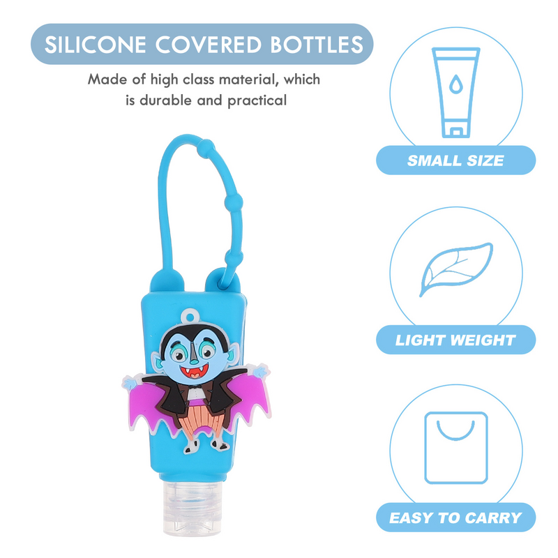 Mini Halloween temático garrafa, Mini mão, pequena capa de silicone, 4pcs