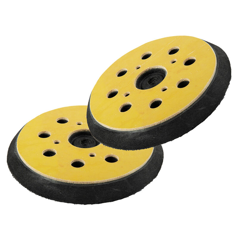 Almohadilla de respaldo de gancho y bucle de 8 agujeros, autoadhesivo, lijado de disco, reemplazo para lijadoras R/O, 2 piezas, 5 pulgadas