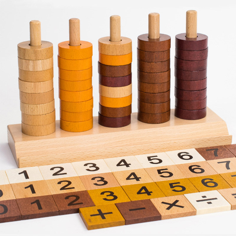 Anzahl Demontage Mathe-Spiele Multi pli kation stabelle für Kinder zählen und subtrahieren Holz Lern ressourcen Lernspiel zeug