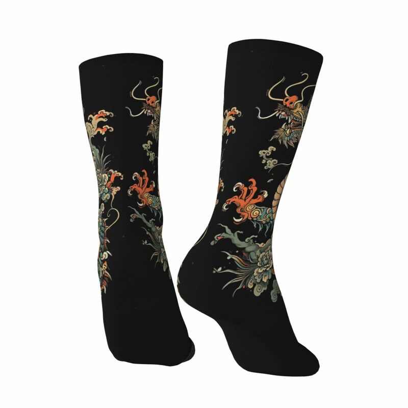 Chinese Style Year Of The Dragon Art Men Women Happy Socks Outdoor Novelty Spring Summer Autumn Winter Stockings Gift