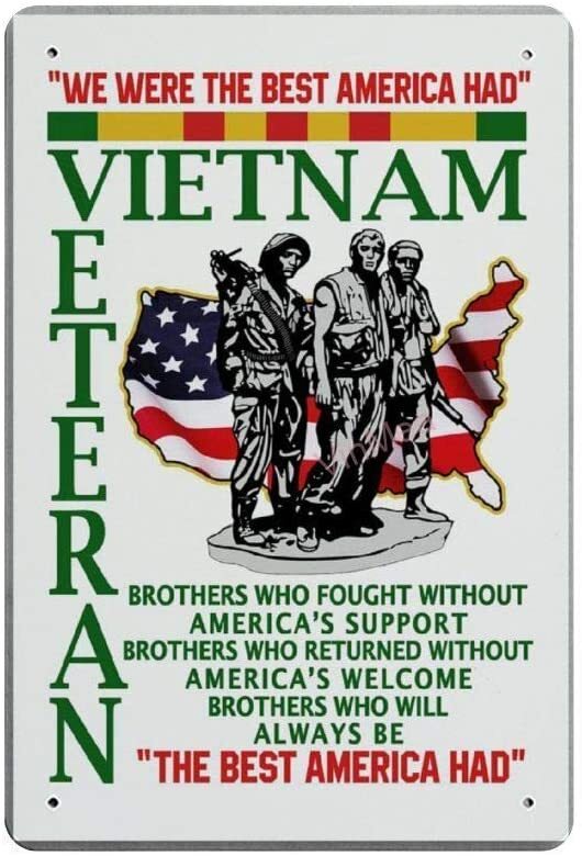 Vietnam Veteran Retro Metal Tin Sign Plaque Poster Wall Decor Art Shabby Chic Gift