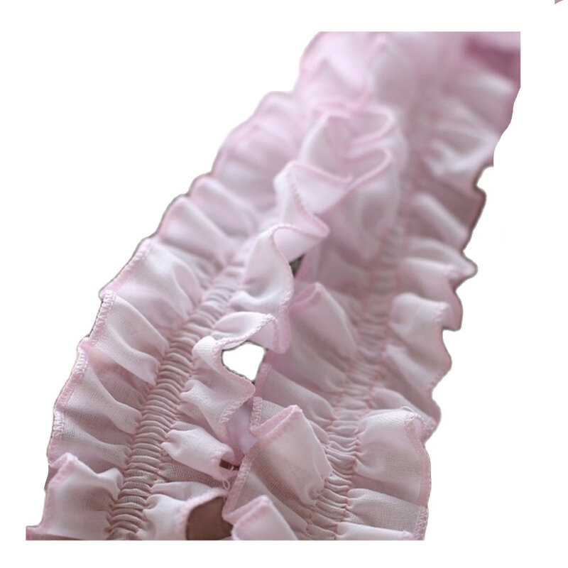1M ultimo nastro di pizzo di cotone solido rosa bianco 5cm lacci Trim accessori per cucire tessuto di pizzo matrimonio Tulle collare Applique QW13