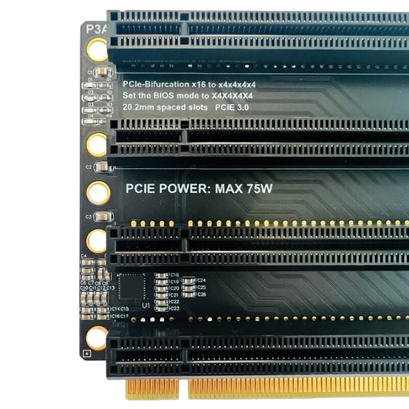 Port PCIE3.0 X16 Expansion Card Gen3 PCIE PCIe-Bifurcation x16 to x4x4x4x4