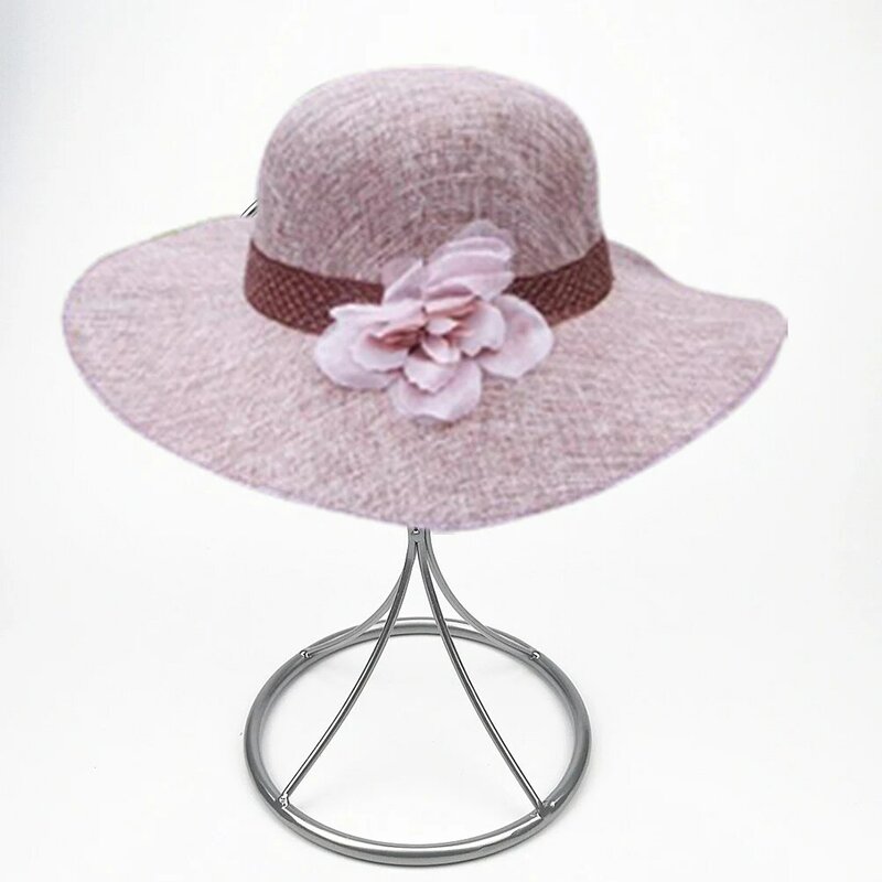 Soporte de exhibición para sombreros, modelo de soporte de sobremesa para pelucas, gorra, capó, estante plateado