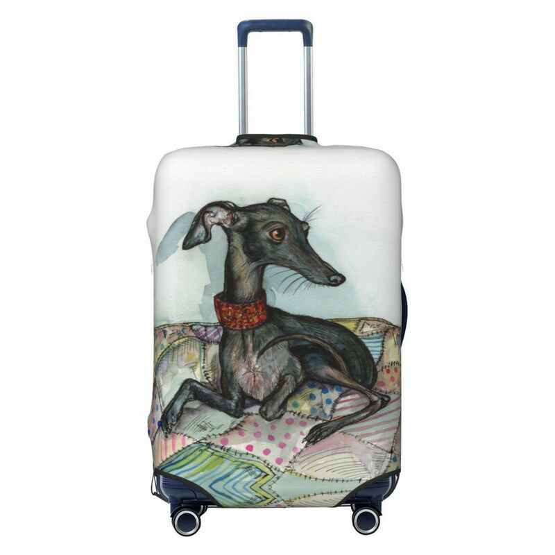 Personalizado Greyhound Whippet Dog Bagagem Capa Protetor, Bonito Viagem Mala Covers, 18-32"