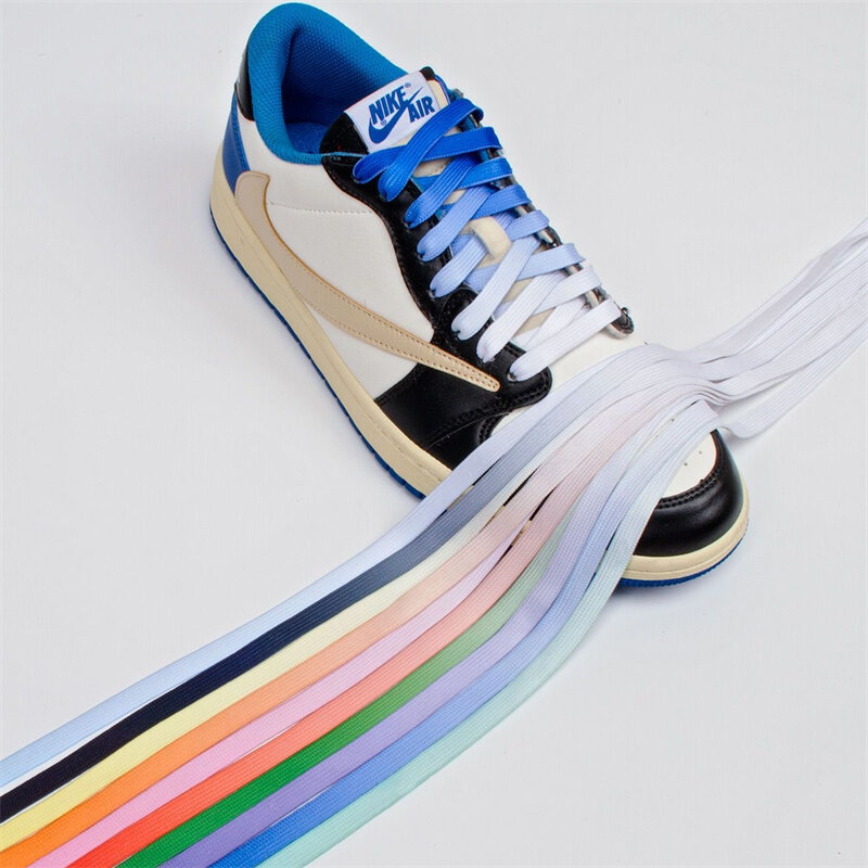 High Quality Gradient Color Shoelaces 120/140/160cm High-top Canvas Sneakers Basketball Shoes Laces Strings