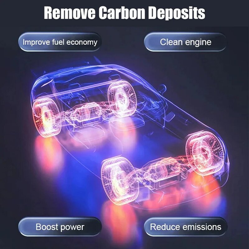 Limpiador de inyectores de gasolina y combustible para coche aditivo de Gas y aceite elimina el depósito de carbono del motor aumenta la potencia en aceite Ahorrador de Combustible de etanol 6 piezas
