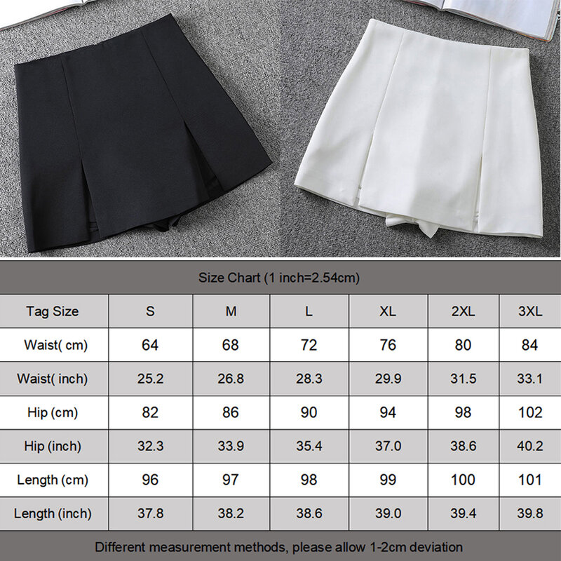 A-line Skirt Shorts Breathable High Waist Slim Solid Color Spring Summer Versatile Vintage Above The Knee Party Comfy Fashion