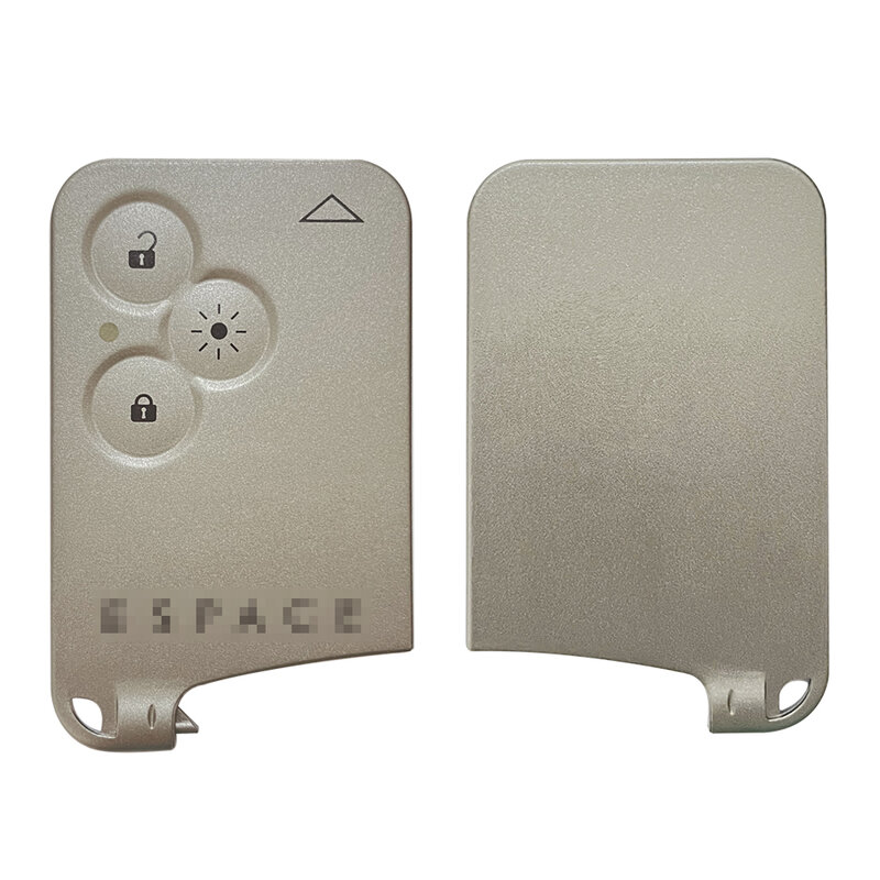 Xnrkey 3 Knop Afstandsbediening Card Shell Verlichting Knop Voor Renault Espace Card Key Shell Zonder Blad Met Woorden Zonder Logo