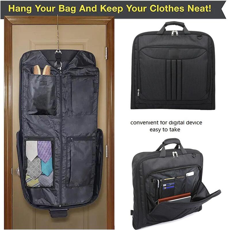 2 в 1 подвесной чемодан, сумки для багажа, деловая дорожная сумка для хранения одежды для мужчин, Пылезащитная Складная портативная сумка для одежды