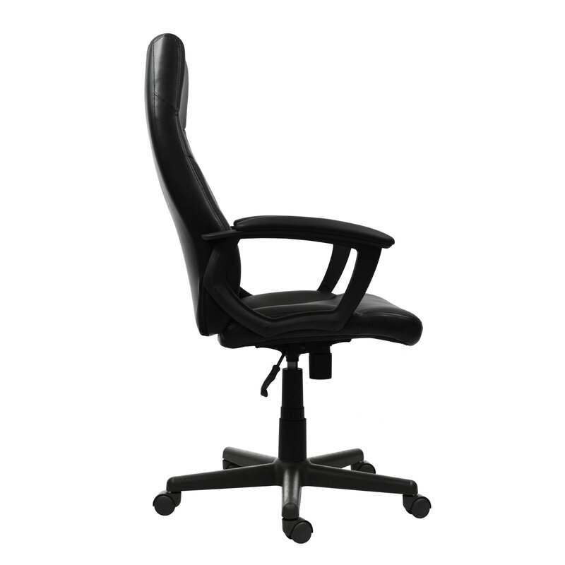 Black Techni Mobili Medium Back Executive Office Chair with Comfortable Ergonomic Design and Adjustable Lumbar Support for Incre