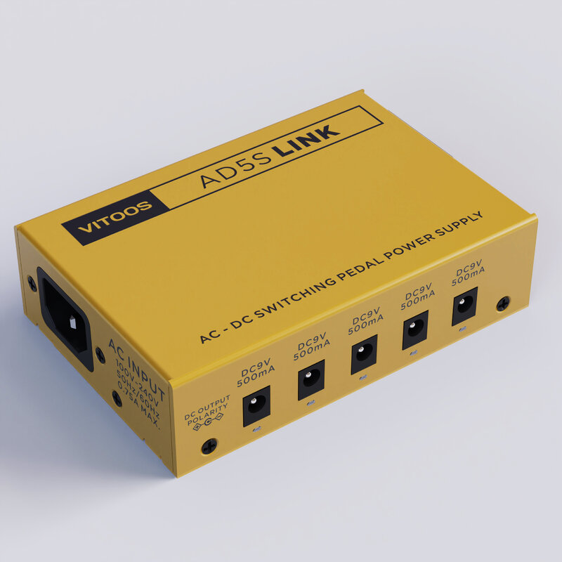 VITOOS AD5S LINK AD5SL Pedal Power Supplyเต็มตัวกรองแยกRippleลดเสียงรบกวนHigh Power Digital Effector