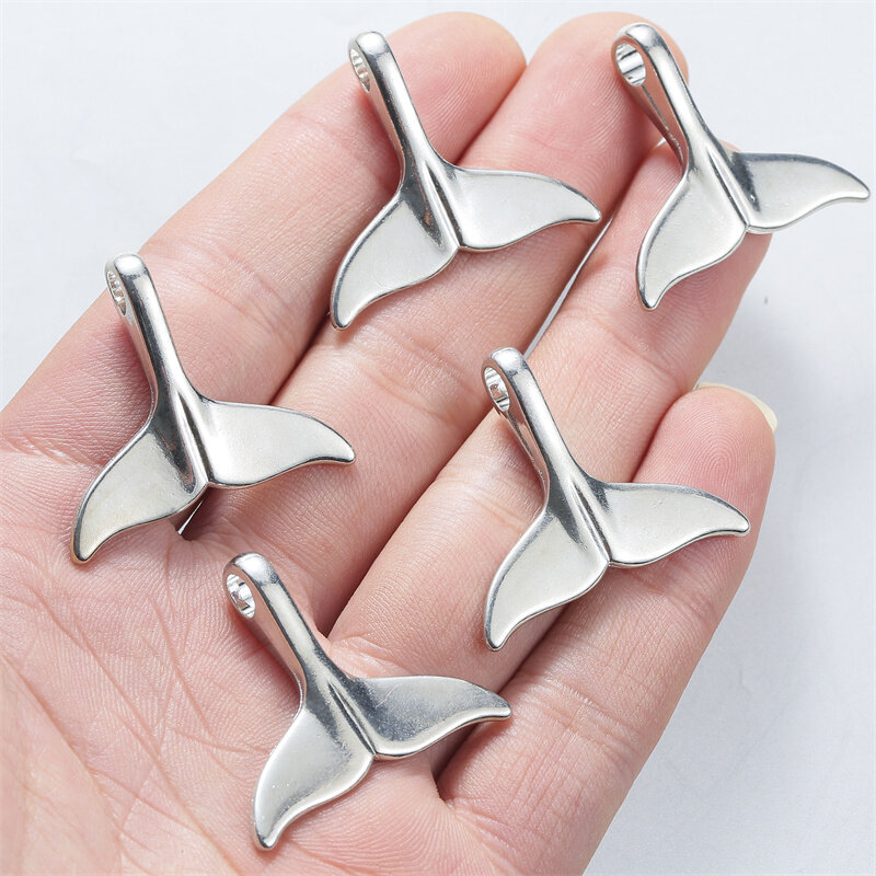 10 Stks/partij Legering Fish Whale Tail Charms Hanger Diy Handgemaakte Armband Ketting Voor Sieraden Maken Accessoires