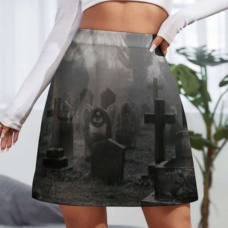 Vestido corto de verano para mujer, minifalda de Graveyard