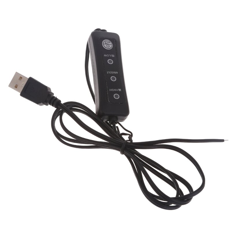 Nam 2 Pin USB DIY Hàn Dây Nguồn Cho Đèn LED 5V Quạt Máy Ảnh