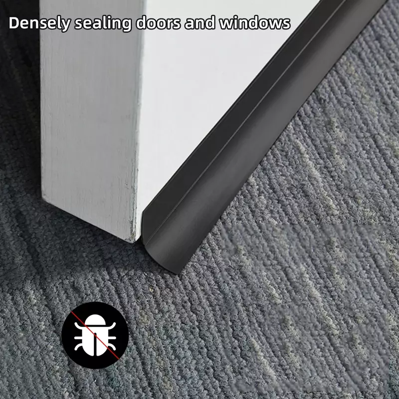 300cm Door Bottom Sealing Strip Tape Weather Window Silicone Rubber Weatherstrip Windproof Dust Self Adhesive Windshield Tape