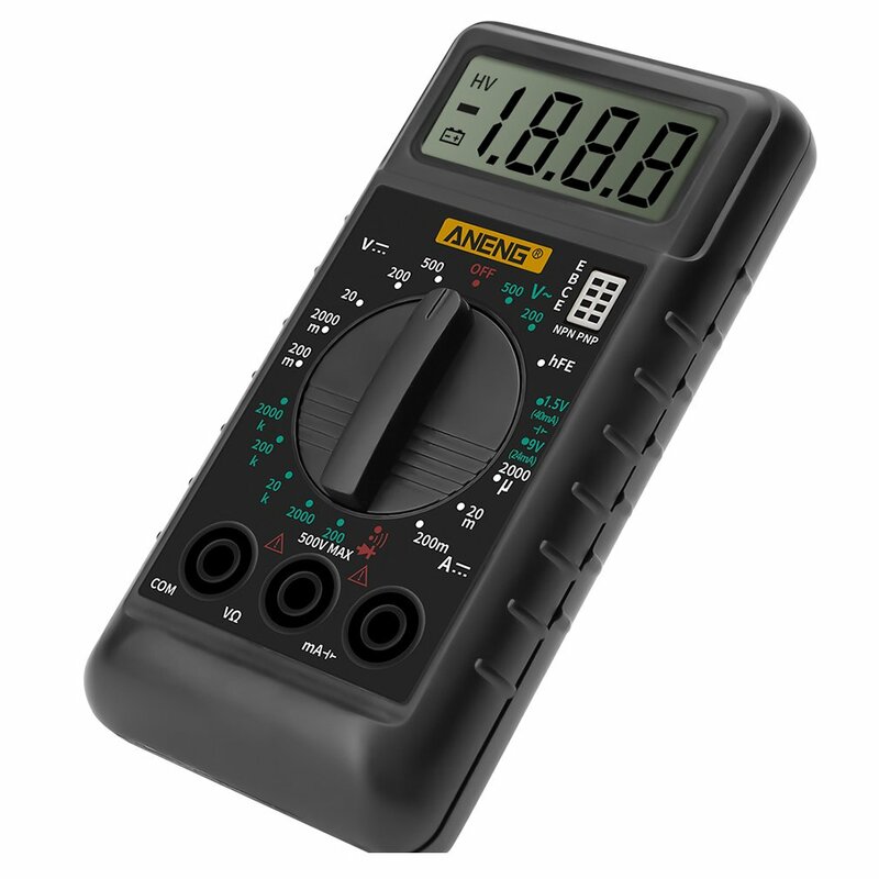 DT-182 Digital Mini Multimeter DC/AC Voltage Current Meter Handheld Pocket Voltmeter Ammeter Diode Triode Tester Multitester