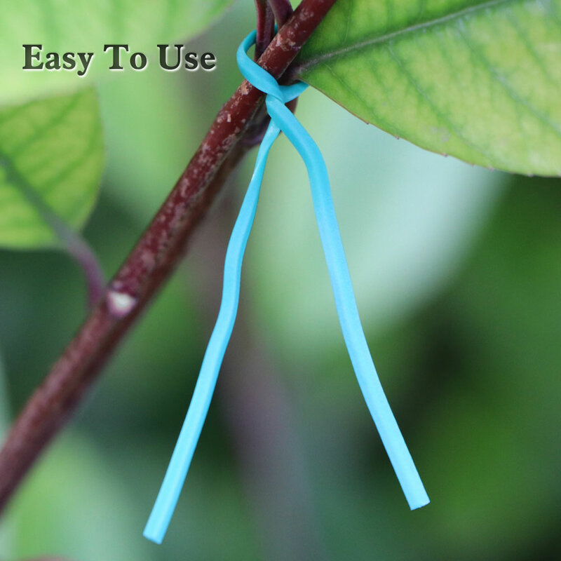 100PCS Oblate สวนสาย Reusable ลวดเหล็ก Twist Tie สำหรับดอกไม้พืชปีนเขา Vines Multifunction เคลือบ Fix Strings