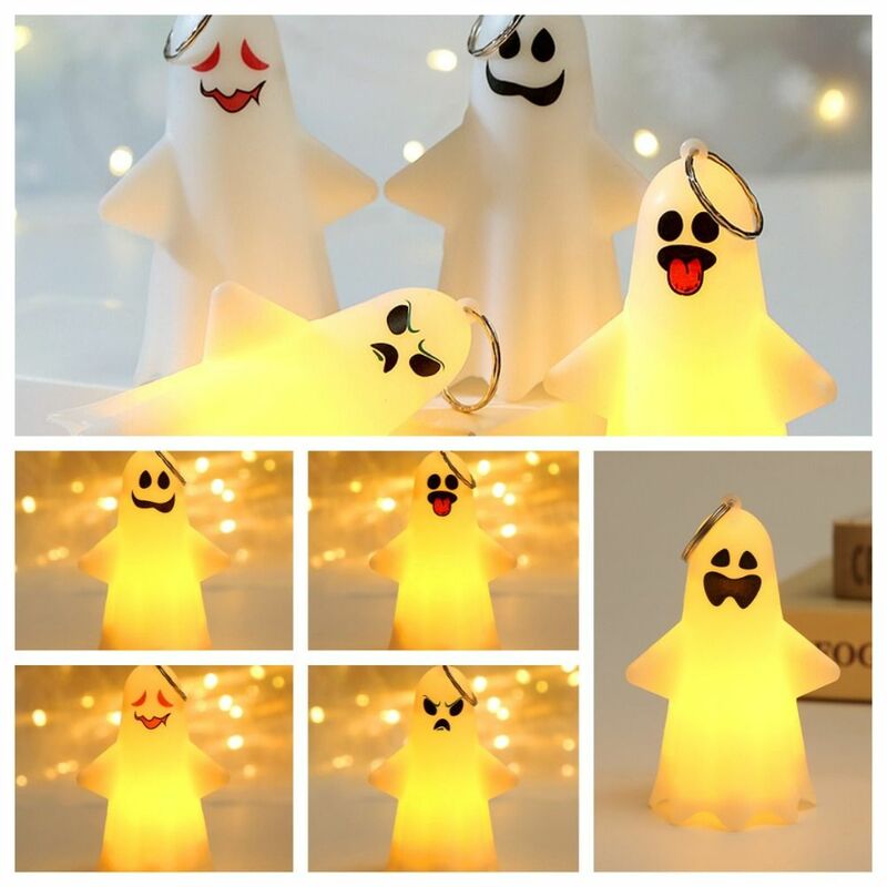 Lámpara colgante de fantasma de mano, linterna de calabaza luminosa LED creativa, Linda luz colgante de Halloween, decoración del hogar