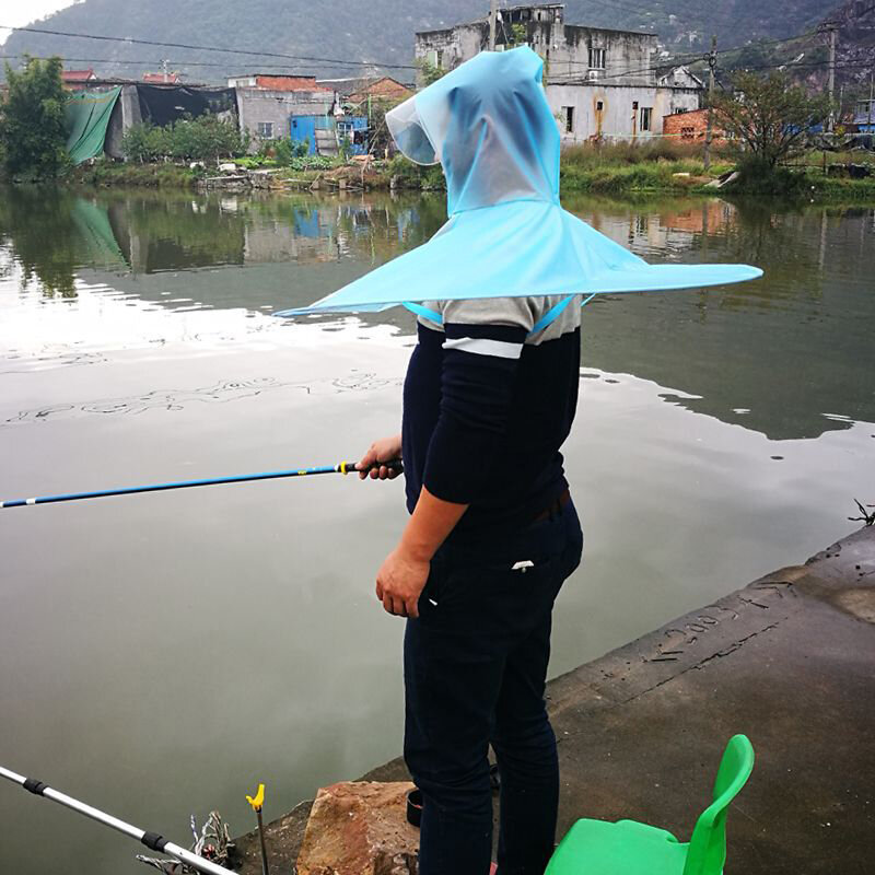 Outdoor Foldable Umbrella Hat Anti-Rain Anti-Sun Head-Mounted Headwear Sun Cap Camping Shade Umbrella Hat Fishing Equipment