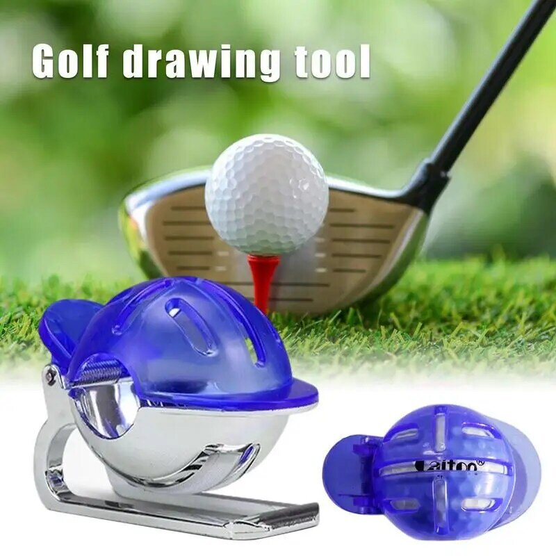 Templat spidol garis bola Golf, spidol menggambar, alat tanda garis, pena putt Golf, pemosisian luar ruangan, olahraga Golf