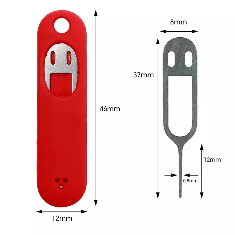 Sim Card Removal Tool for Mobile Phone, Card Tray Ejector, Anti-lost Keychain, Pin Needle, Capa Protetora, Universal, 1-5Pcs